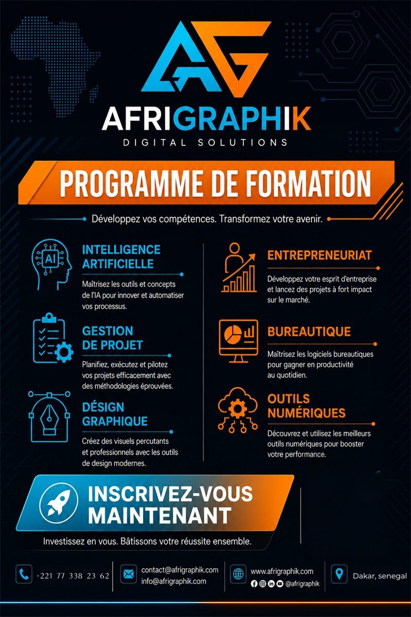 Affiche du programme de formation AFRIGRAPHIK